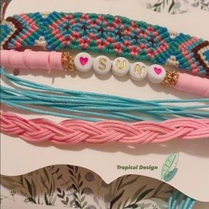 Pink and blue bracelet set 💕🦋